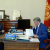 Алмазбек Атамбаев саламаттыкты сактоо министри Талантбек Батыралиевди кабыл алды