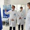 Президент  Сооронбай Жээнбеков Жалал-Абад облустук клиникалык ооруканасынын курулуш иштерин көрүп чыкты