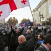 Грузияда шайлоонун жыйынтыктарына нааразы болгон оппозиция өкүлдөрү митингге чыкты