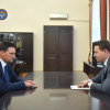 Новиков Евразия өнүктүрүү банкынын башкармалыгынын төрагасы Николай Подгузов менен жолугушту