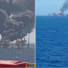 ВИДЕО - Инцидент в Мексиканском заливе. На нефтедобывающей платформе произошел взрыв
