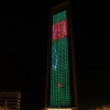 Небоскреб в Абу-Даби подсветили цветами флага Туркменистана