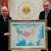 ФОТО - Эрдогану вручили карту «Тюркского мира» с половиной территории России