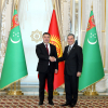 ФОТО - Президент Садыр Жапаров встретился с президентом Туркменистана Гурбангулы Бердымухамедовым