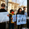 Митинг в Бишкеке против военной агрессии России в отношении Украины