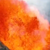 Видео извержения вулкана на Камчатке
