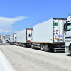 Фиксируется скопление грузовых машин на территории Казахстана на въезд в Кыргызстан