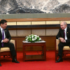 Президент России провёл встречу с Президентом Монголии Ухнагийин Хурэлсухом.