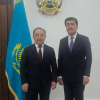 Кудайберген Базарбаев Казакстан Республикасынын Экология жана жаратылыш ресурстары министри Ерлан Нысанбаев менен жолукту