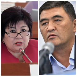 Экс - депутат Бөдөш Мамырова Камчыбек Ташиевге көңүл айтты