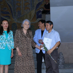 ФОТО - Кыргызпатент жаш сүрөтчүлөрдүн “Айтматов ааламы" көргөзмө-сынагын уюштурду