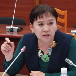 Депутат Айнуру Алтыбаева бөйрөк оорусунан жабыркаган Найманалиев Байтемирге акчалай жардам тапшырды