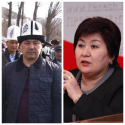 Экс-вице спикер Бөдөш Мамырова Садыр Жапаровго көңүл айтты