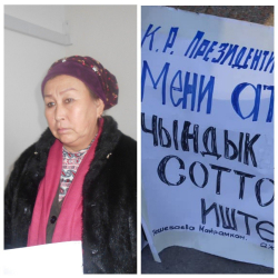 Майрамкан Тешебаева сотторго нараазы болуп Президентке кайрылды