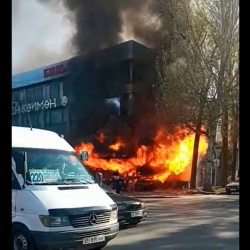 ВИДЕО-ЧУКУЛ КАБАР! Бишкектеги жарылган кафенин алгачкы видеосу