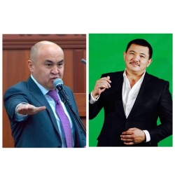 ВИДЕО - Депутат Алтынбек Сулайманов менен Бек Борбиевдин дует ырынын кадыры жогорулап жатат