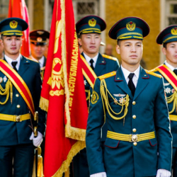 Кыргызстандык аскер кызматкерлери Москвадагы жөө жүрүшкө катышат