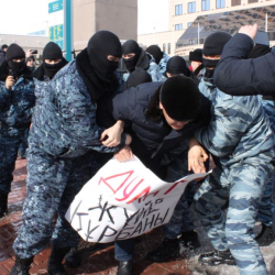 Митингде 100гө жакын адам кармалды