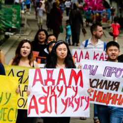 Феминисттердин акциясынын өтүшүнө Ошто да тыюу салынды