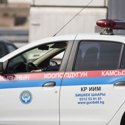 ВИДЕО-Бишкекте  патрулдук милиция дагы жол кырсыгына кабылды