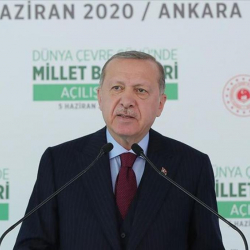Эрдоган улуттук сейил бактарынын ачылуу аземине катышты