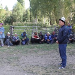 “Кыргызстан” партиясынын үгүт кербени Манас районунда