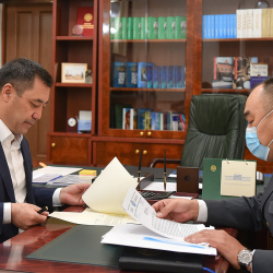 Садыр Жапаров ички иштер министри Улан Ниязбеков менен жолугушту