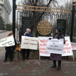 “Айымдар кыймылынын” мүчөлөрү кайрадан митингге чыгышты