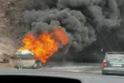 Милициянын унаасын жардырып кетишти