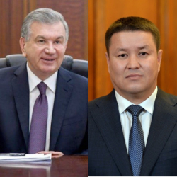 Шавкат Мирзиёев Президенттин м.а Талант Мамытовду жана Кыргызстан элин Жаңы жыл менен куттуктады