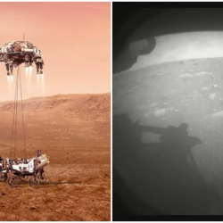 ВИДЕО - Американский марсоход Perseverance совершил посадку на Марсе