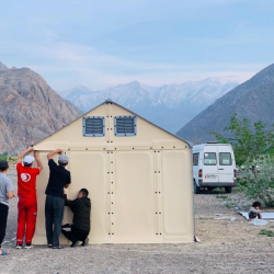 Баткенде Орто-Боз айылында 26 убактылуу үй курулуп бүттү