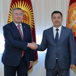 Президент Садыр Жапаров Казакстандын Премьер-министринин орун басары — тышкы иштер министри Мухтар Тлеубердини кабыл алды