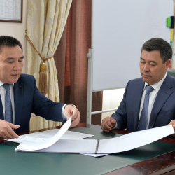 Президент Ош шаарынын мэрин кабыл алды