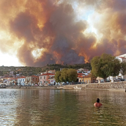 Эвбея аралында токойлор бир аптадан бери өрттөнүп жатат