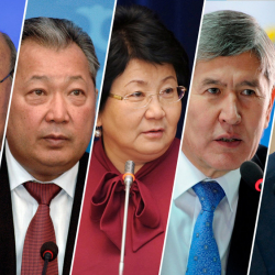 СҮРӨТ - Баары кара чапан кийип... Кыргызстандын алты президенти бир сүрөттө