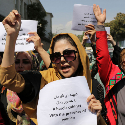 Кабулда активист аялдардын нааразылык акциясы өттү