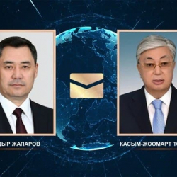 Казакстандын Президенти Касым-Жомарт Токаев Президент Садыр Жапаровду жана Кыргызстан элин Жаңы жылы менен куттуктады