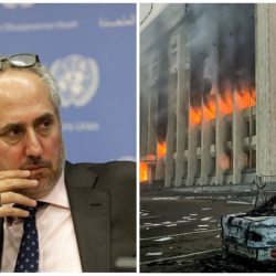 БУУнун баш катчысынын басма сөз катчысы Стефан Дюжаррик Казакстандагы окуя тууралуу айтты