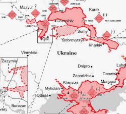 Орусиянын Украинадагы аскердик операцияларынын жаңы картасы