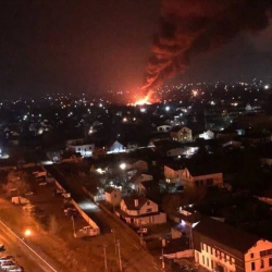 ВИДЕО - Орус армиясы Киевге чабуул жасап, бир нече жардыруу болду