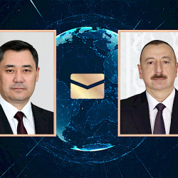 Илхам Алиев Жапаровду жана Кыргызстан элин Жеңиштин 77 жылдыгы менен куттуктады