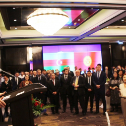 ФОТО - Посольство Азербайджана в Кыргызстане организовало торжественный приём по случаю Дня Независимости