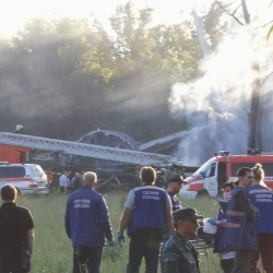 ВИДЕО - Транспортный самолет ИЛ-76 упал в Рязанской области России