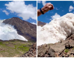 ВИДЕО - МЧС обследует место обвала ледника на Иссык-Куле