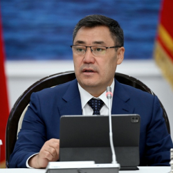 Садыр Жапаров алтын куйма кармап түшкөн агасынын сүрөтү боюнча үн катты