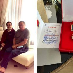 Жапаровдун досу Азим Рой Кыргыз милициясынын 95 жылдыгына карата медаль менен сыйланган