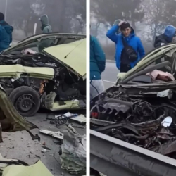 “Манас” аэропортуна бара жаткан жолдо үрөй учурган жол кырсык катталды