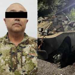 СҮРӨТ - Журат Абдуллаев оор согуштук техниканы кар тазалоочу унаа катары каттаган