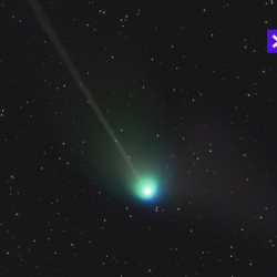 ВИДЕО - Акыркы жолу неандерталецтер көргөн жашыл кометанын видеосу тарады